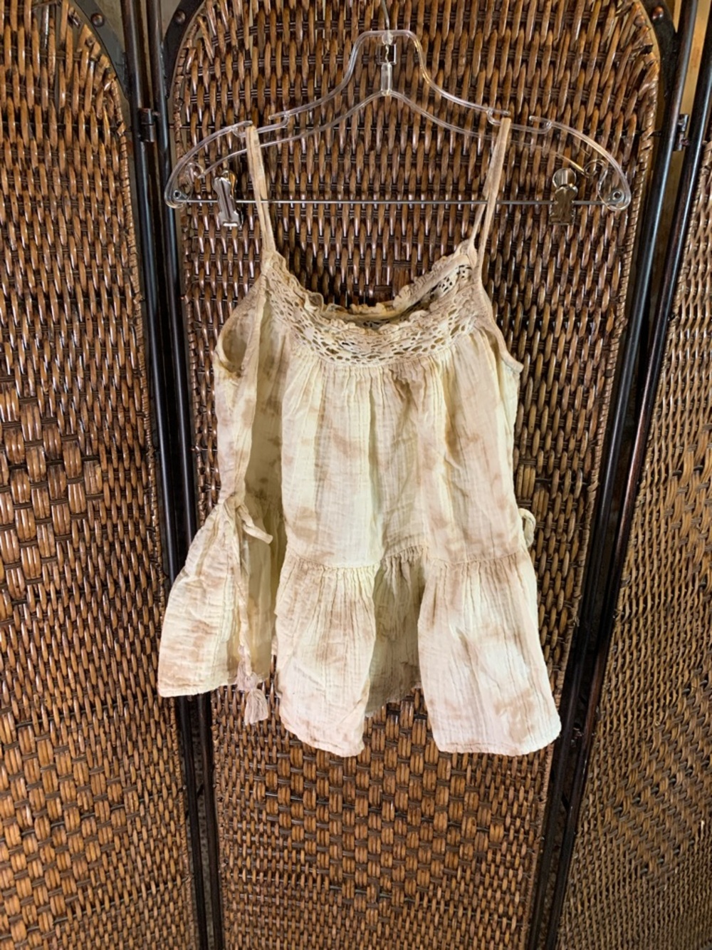 Black Tape Soft Tie Dye Tank Size S